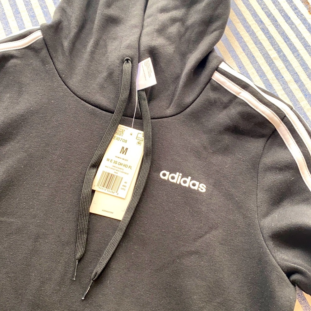 Adidas pullover fleece hoodie NWT!